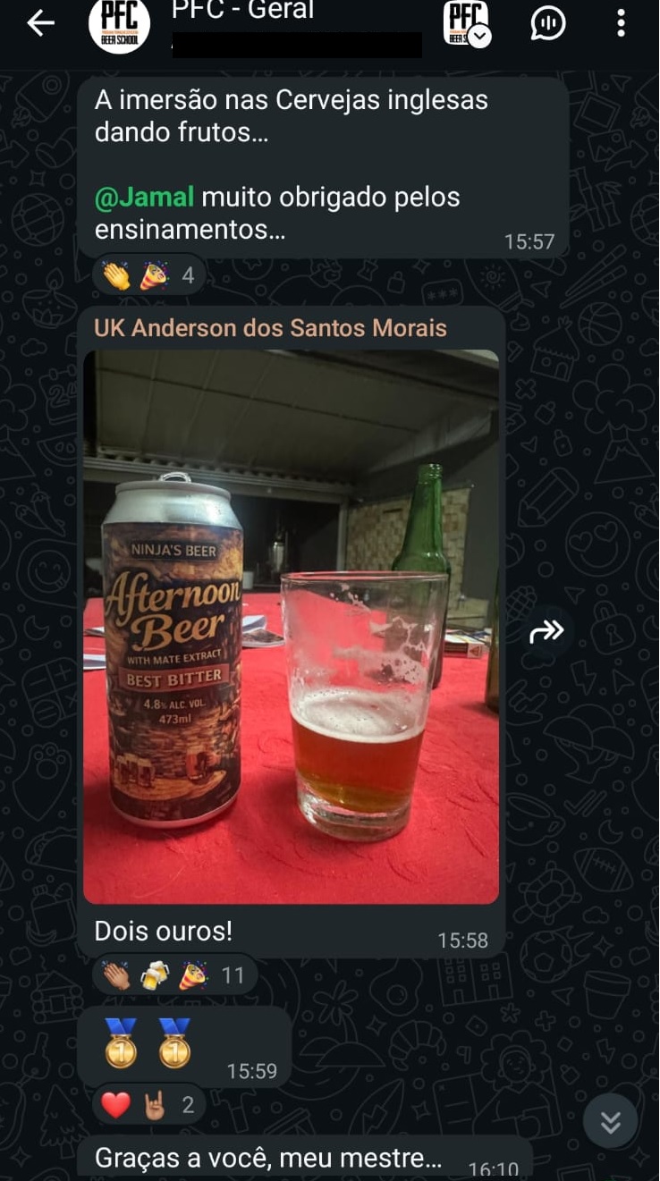 Resultado de aluno em cervejas inglesas
