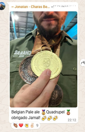 Medalhas em cervejas belgas