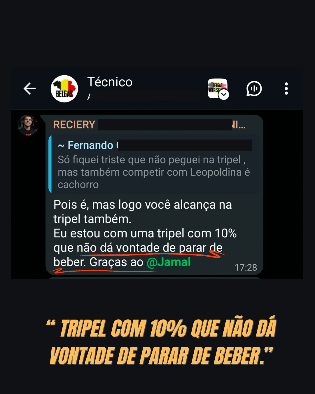 Print do grupo de alunos do curso de Belgas
