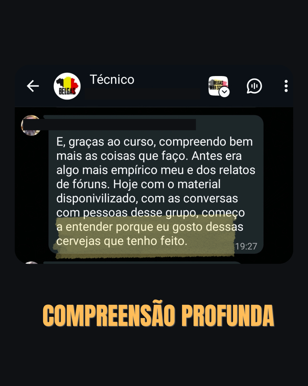 Print do grupo de alunos do curso de Belgas